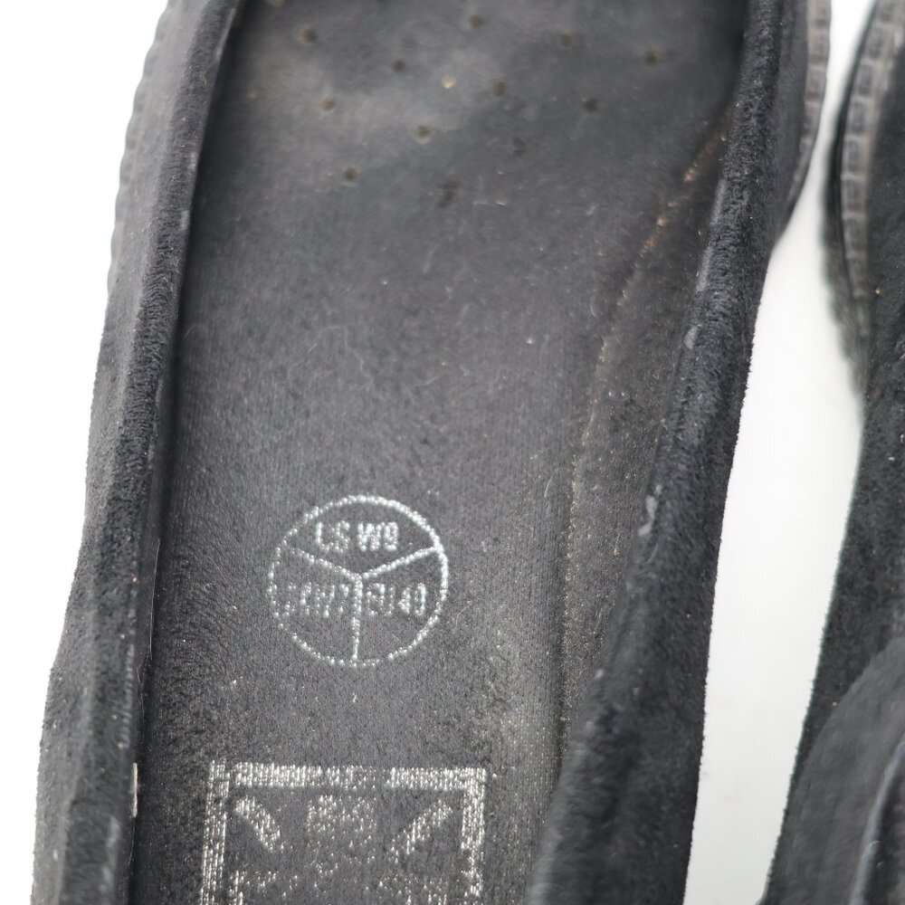 Black Suede Women's Shoes with Silver Accents - Picture 9 of 9